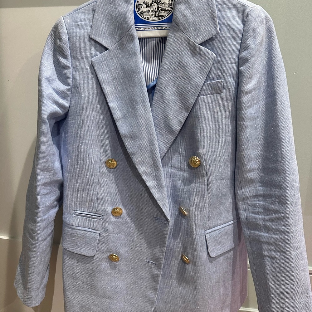 J. Crew Blue Striped Blazer